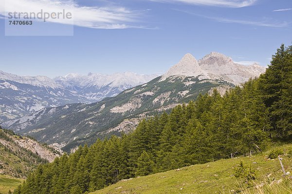 Frankreich Europa Berg Tal Provence - Alpes-Cote d Azur klatschen rechts