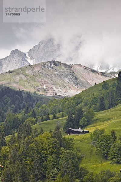 Frankreich Europa Berg Wohnhaus typisch Haute-Savoie