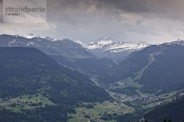 nahe  Frankreich  Europa  Berg  bedecken  Haute-Savoie  Savoie  Schnee