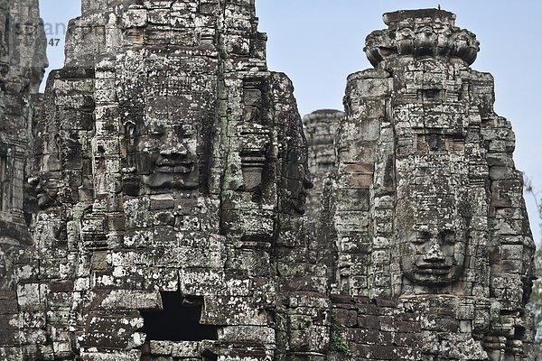 Der Bayon  Angkor Thom  Angkor  UNESCO Weltkulturerbe  Siem ernten  Kambodscha  Indochina  Südostasien  Asien