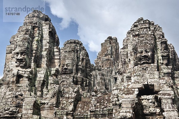 Der Bayon  Angkor Thom  Angkor  UNESCO Weltkulturerbe  Siem ernten  Kambodscha  Indochina  Südostasien  Asien