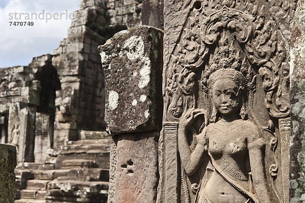 Der Bayon  Angkor Thom  Angkor  UNESCO Weltkulturerbe  Siem ernten  Kambodscha  Indochina  Südostasien  Asien