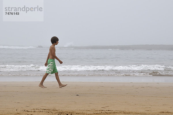 Boy Walking on Beach  Rabat  Morocco