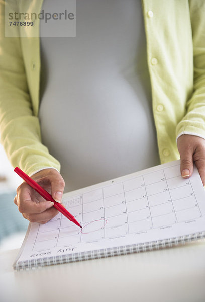 Frau  Schwangerschaft  Kalender
