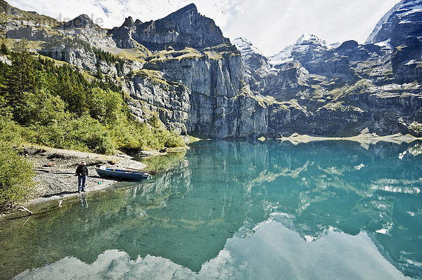 Europa Berner Oberland Kandersteg Schweiz Kanton Bern