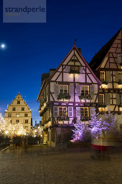 Frankreich Europa Geschichte Weihnachten Dekoration Elsass Colmar Ortsteil