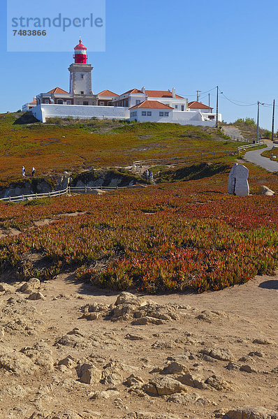 Leuchtturm am Cabo da Roca  Distrikt Lissabon  Küste von Sintra  Portugal  Europa