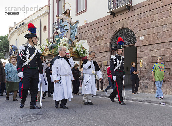 Prozession in Orsitano  Oristanese  Sardinien  Italien  Europa