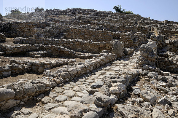 Minoische Siedlung Gourniß  Archäologische Ausgrabung  Kreta  Griechenland  Europa