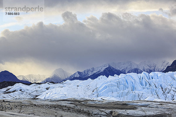 USA  Alaska  Blick auf Chugach Mountains  Matanuska Valley und Matanuska Glacier