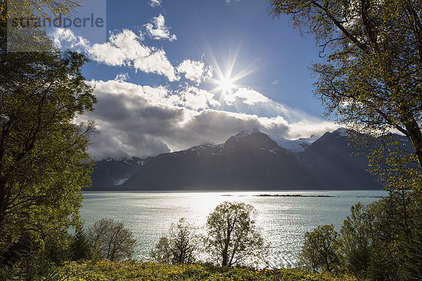 USA  Alaska  Blick auf Chilkat Inlet und Chilkat Range