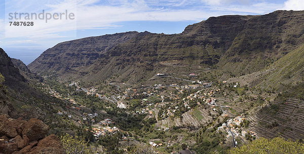 Europa  Spanien  La Gomera  Blick auf das Valle Gran Rey