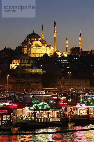 Europa  Türkei  Istanbul  Suleymaniye Moschee und Rustem Pascha Moschee am Goldenen Horn