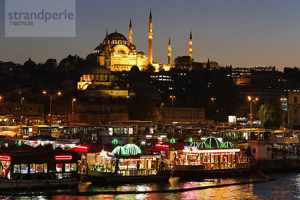 Europa  Türkei  Istanbul  Suleymaniye Moschee und Rustem Pascha Moschee am Goldenen Horn