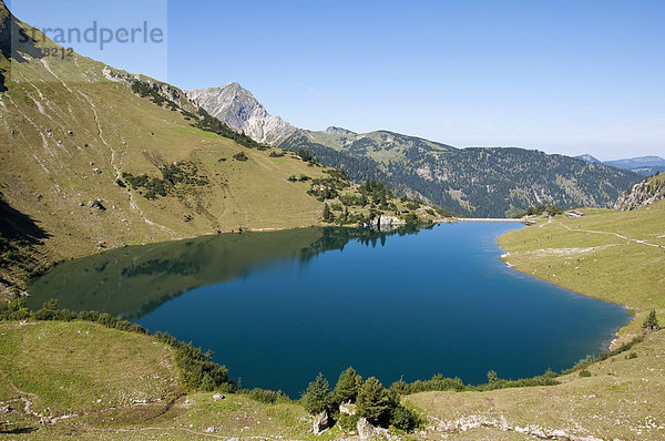 Österreich  Blick auf den Traualpsee