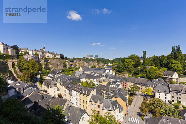 Luxemburg  Blick auf den Stadtteil Grund