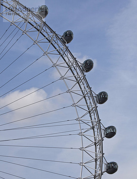 London Eye gegen den blauen Himmel