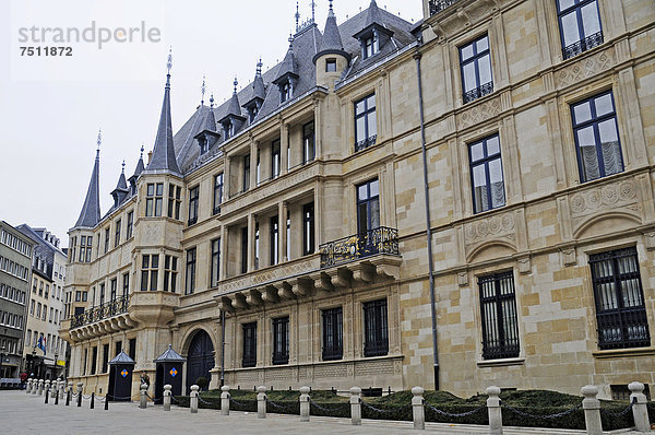 Palais Grand Ducal  großherzoglicher Palast  Europäisches Parlament  Abgeordnetenkammer  Luxemburg  Europa  ÖffentlicherGrund
