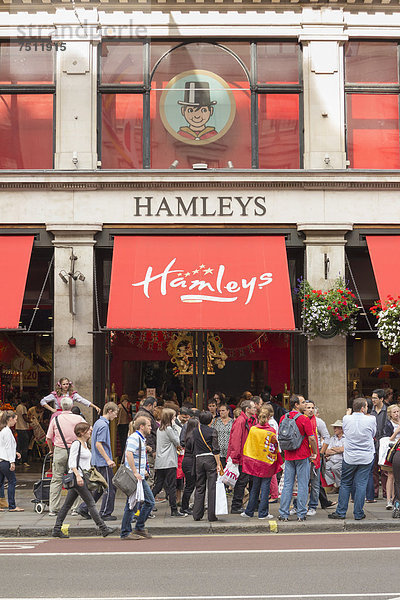 Hamleys Spielzeugladen  Regent Street Straße  London  England  Großbritannien  Europa