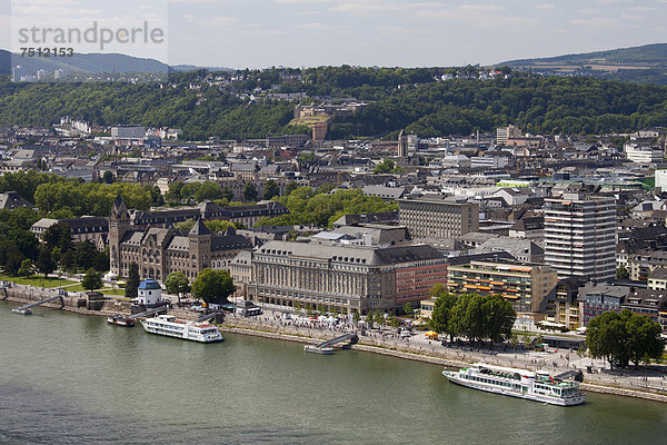 Europa Palast Schloß Schlösser Ansicht Deutschland Koblenz Rheinland-Pfalz