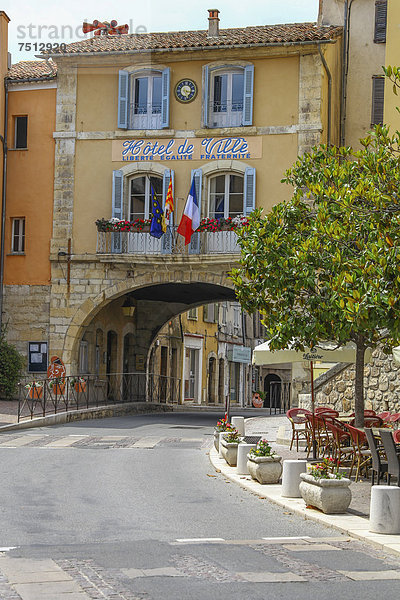 Frankreich Europa französisch Halle Stadt Fahne Cote d Azur