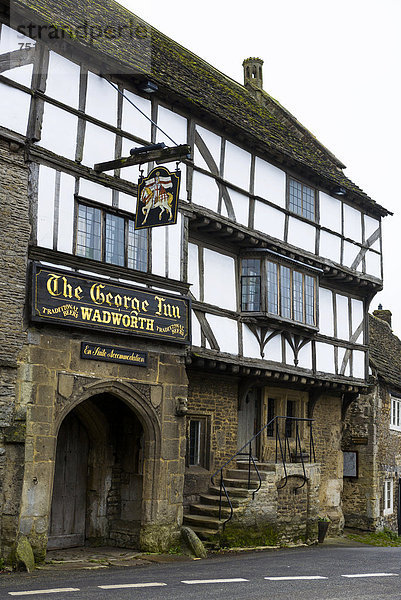 Europa Großbritannien Gebäude Tourist Hotel Dorf schreiben England Erbe alt Somerset Jahr