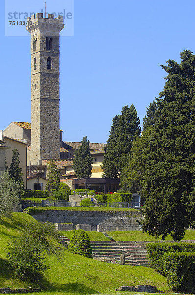 Roemische Ruinen  Fiesole  Toskana  Italien  Europa