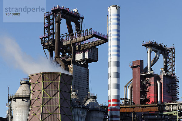 Neuer Hochofen 8 von Thyssen-Krupp Steel  Duisburg-Bruckhausen  Ruhrgebiet  Nordrhein-Westfalen  Deutschland  Europa