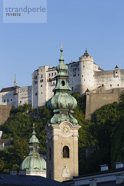 Stiftskirche St. Peter  Festung Hohensalzburg  Salzburg  Österreich  Europa  ÖffentlicherGrund