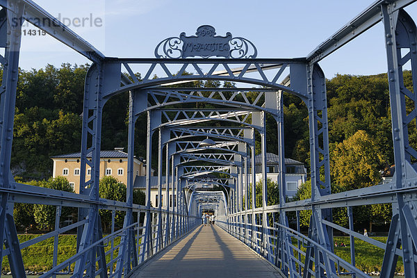 Europa Brücke Fluss Österreich Salzburg