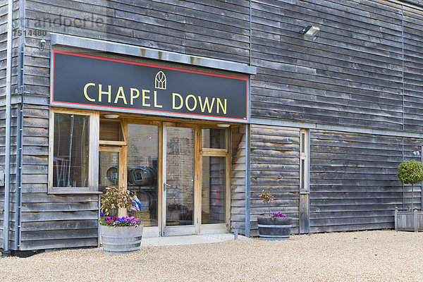 Laden der Chapel Down Weinkellerei  Weingut Tenterden  im Dorf Small Hythe  Tenterden  Kent  England  Großbritannien  Europa