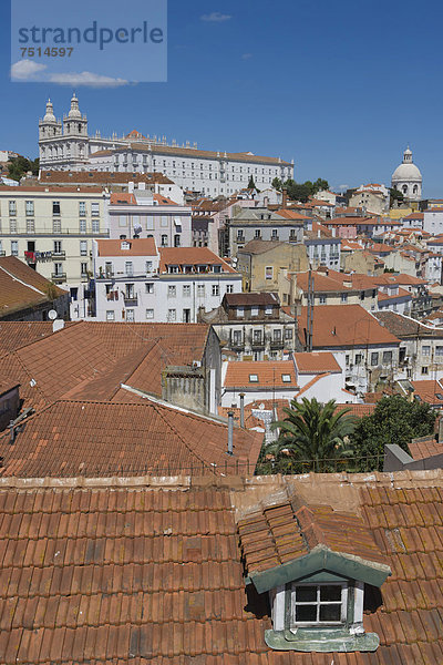 Lissabon Hauptstadt Dach Europa Ignoranz Fluss Kirche Alfama Kloster Portugal