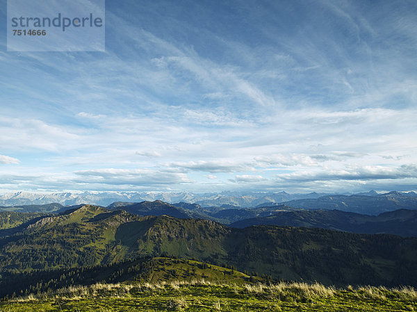 Auf dem Hochgrat mit Blick nach Süden  Oberstaufen  Bayern  Deutschland  Europa