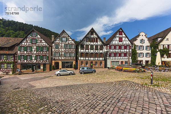 Springbrunnen Brunnen Fontäne Fontänen Europa Stadt Quadrat Quadrate quadratisch quadratisches quadratischer Baden-Württemberg Schwarzwald Zierbrunnen Brunnen Deutschland