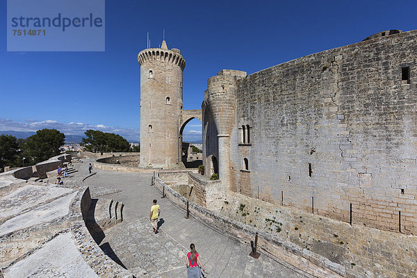 Burg Castill de Bellver  13. Jahrhundert  Palma de Mallorca  Mallorca  Balearen  Spanien  Europa