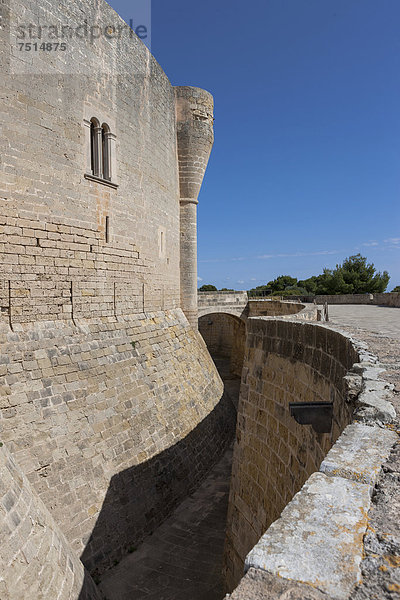 Burg Castill de Bellver  13. Jahrhundert  Palma de Mallorca  Mallorca  Balearen  Spanien  Europa