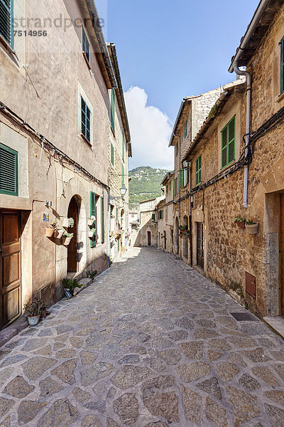 Europa Gasse Stadt Mallorca Balearen Balearische Inseln alt Spanien Valldemossa