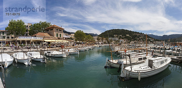 Hafen Europa Restaurant Balearen Balearische Inseln Mittelmeer Spanien