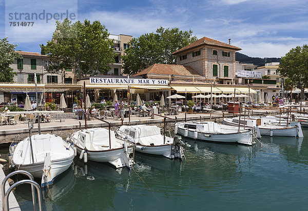 Hafen Europa Restaurant Balearen Balearische Inseln Mittelmeer Spanien