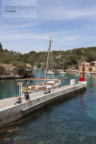 Hafen Europa Mallorca Balearen Balearische Inseln Bucht Mittelmeer Spanien