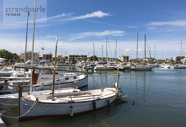 Europa Mallorca Portocolom Balearen Balearische Inseln Spanien