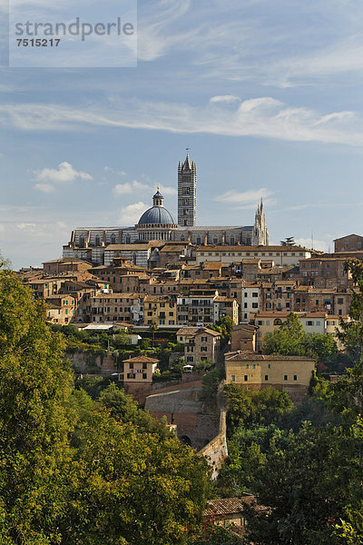 Europa über Stadt Geschichte Kathedrale Ansicht Italien Siena Provinz Siena
