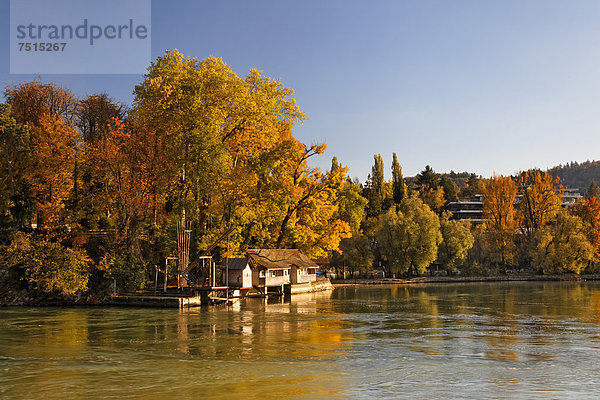 'Brücke Rheinfelden und ''Inseli''  Herbststimmung  Rheinfelden - Baden  Baden-Württemberg  Deutschland  Europa'