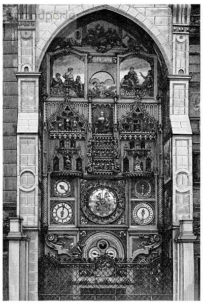 Rathaus von Olmütz  1420  Illustration  Meyers Konversationslexikon  1897