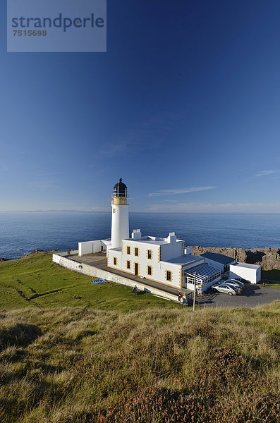 Leuchtturm Rua Reidh Lighthouse  Melvaig  Gairloch  Western Ross  Schottland  Vereinigtes Königreich  Europa