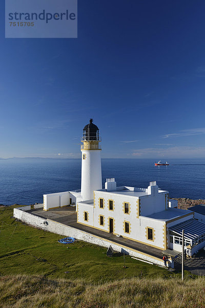 Leuchtturm Rua Reidh Lighthouse  Melvaig  Gairloch  Wester Ross  Schottland  Großbritannien  Europa