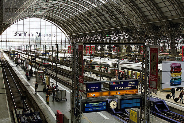 Hauptbahnhof  Frankfurt am Main  Hessen  Deutschland  Europa