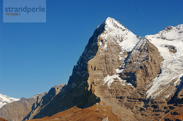 Die Eiger-Nordwand von Mürren  Alpen  Schweiz  Europa