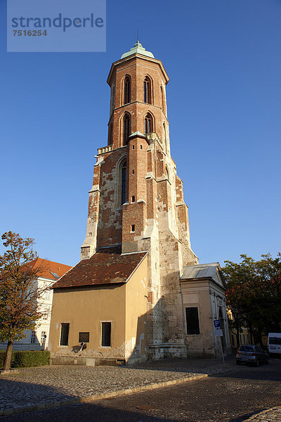 Ruinen der Maria-Magdolna-Kirche  zerstört durch Bombenangriffe im 2. Weltkrieg  Budaer Burgviertel  Budapest  Ungarn  Europa