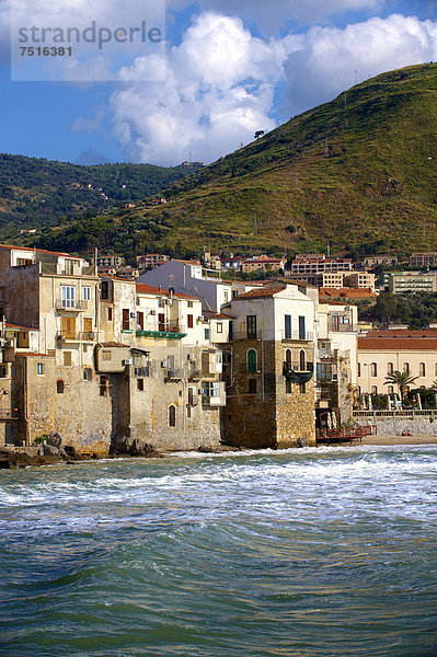 Mittelalter Europa Gebäude Ufer Cefalu Italien alt Sizilien